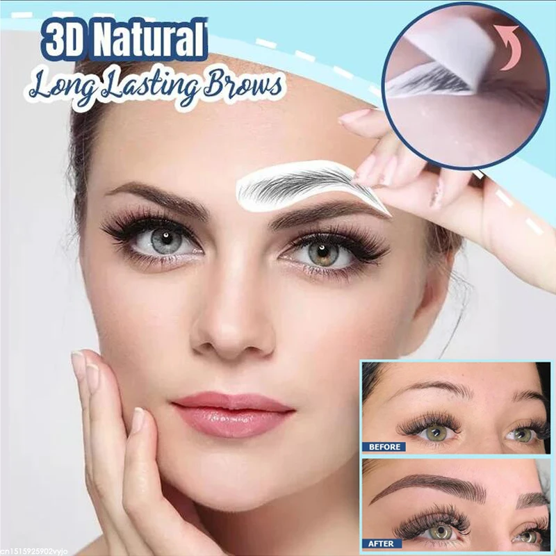 Новое поступление Подлинная водостойкая тату-наклейка для бровей на водной