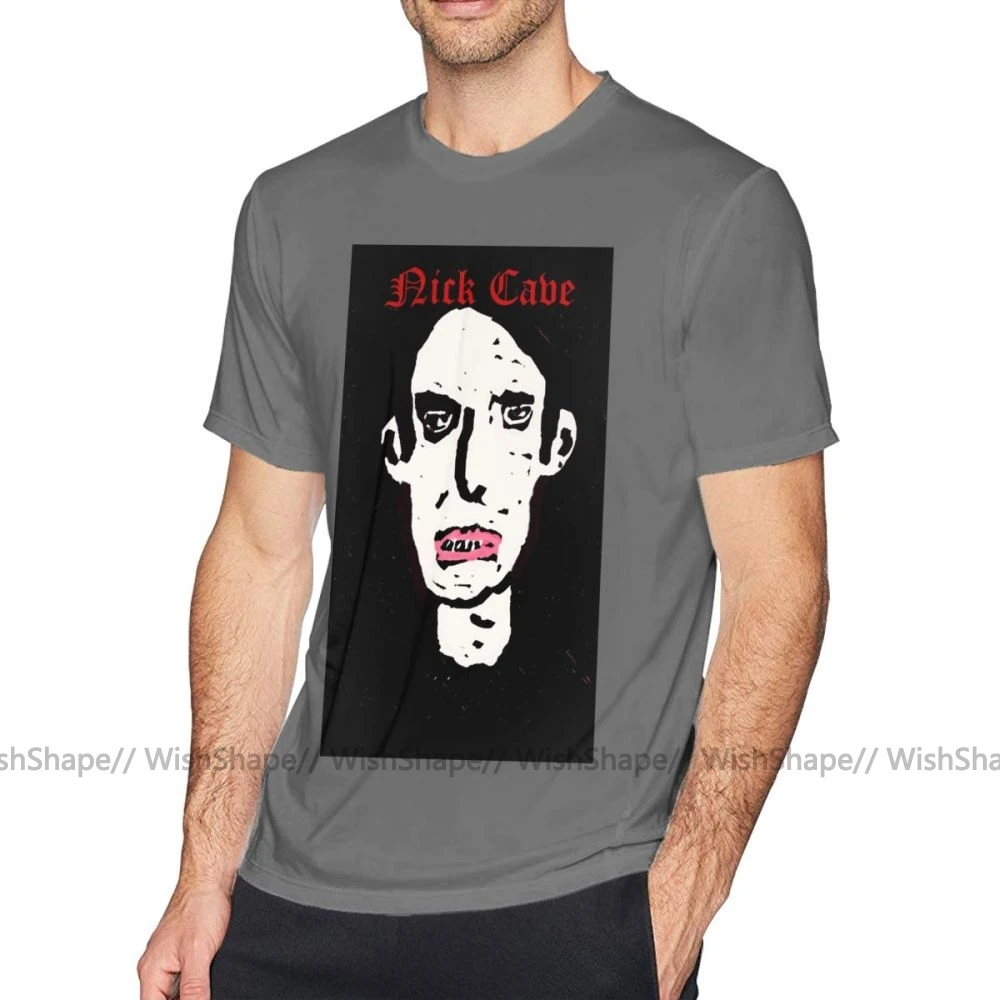 Ник Кейв забавная футболка The Lightning с короткими рукавами принтом рубашка летние