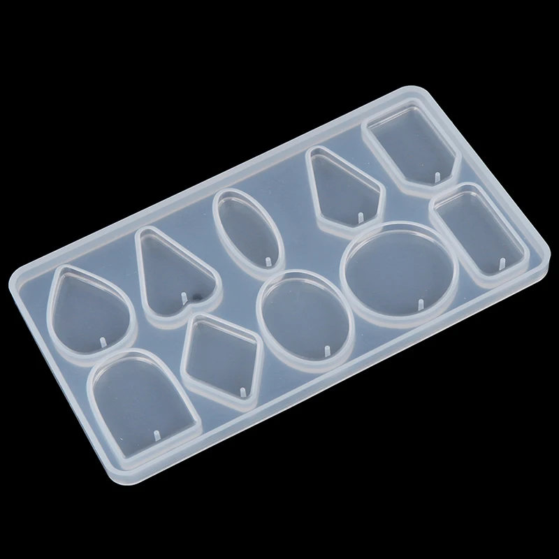 

10 Designs Transparent Silicone Mold Necklace Pendant Resin Molds Jewelry Making DIY Hand Craft Resin Mould For Jewelry