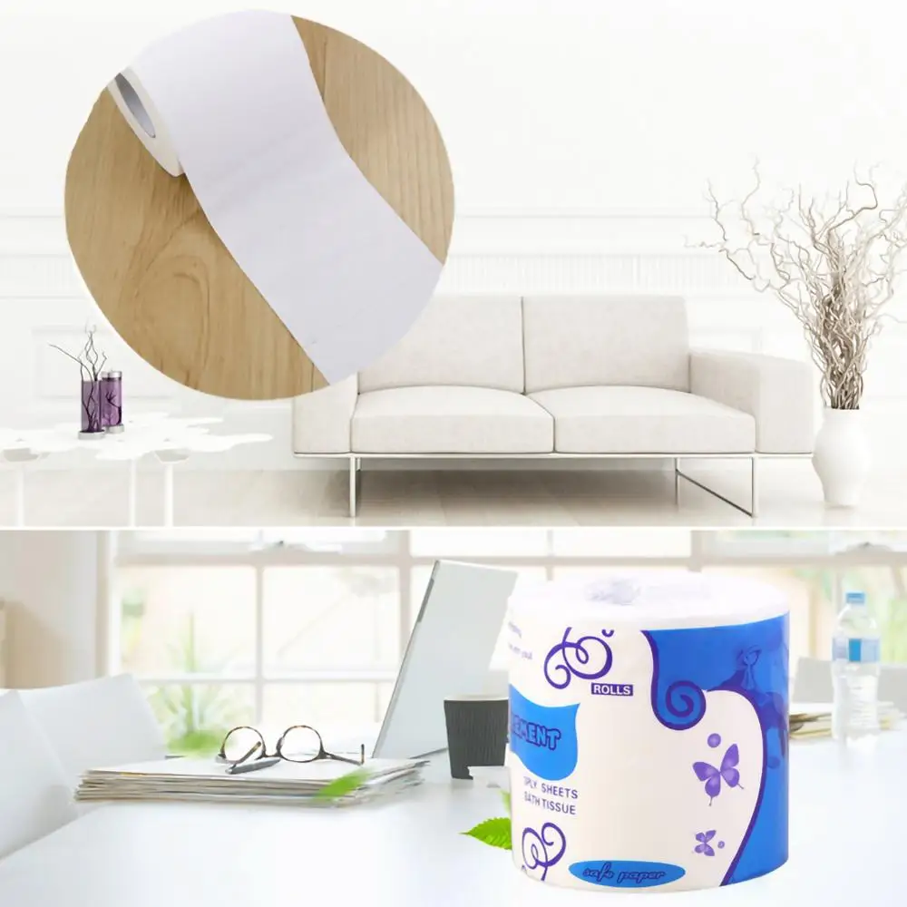 1 Roll Top Quality Jumbo Toilet Paper 3-Layer Native Wood Soft Pulp Home Rolling Strong Water Absorption | Красота и здоровье