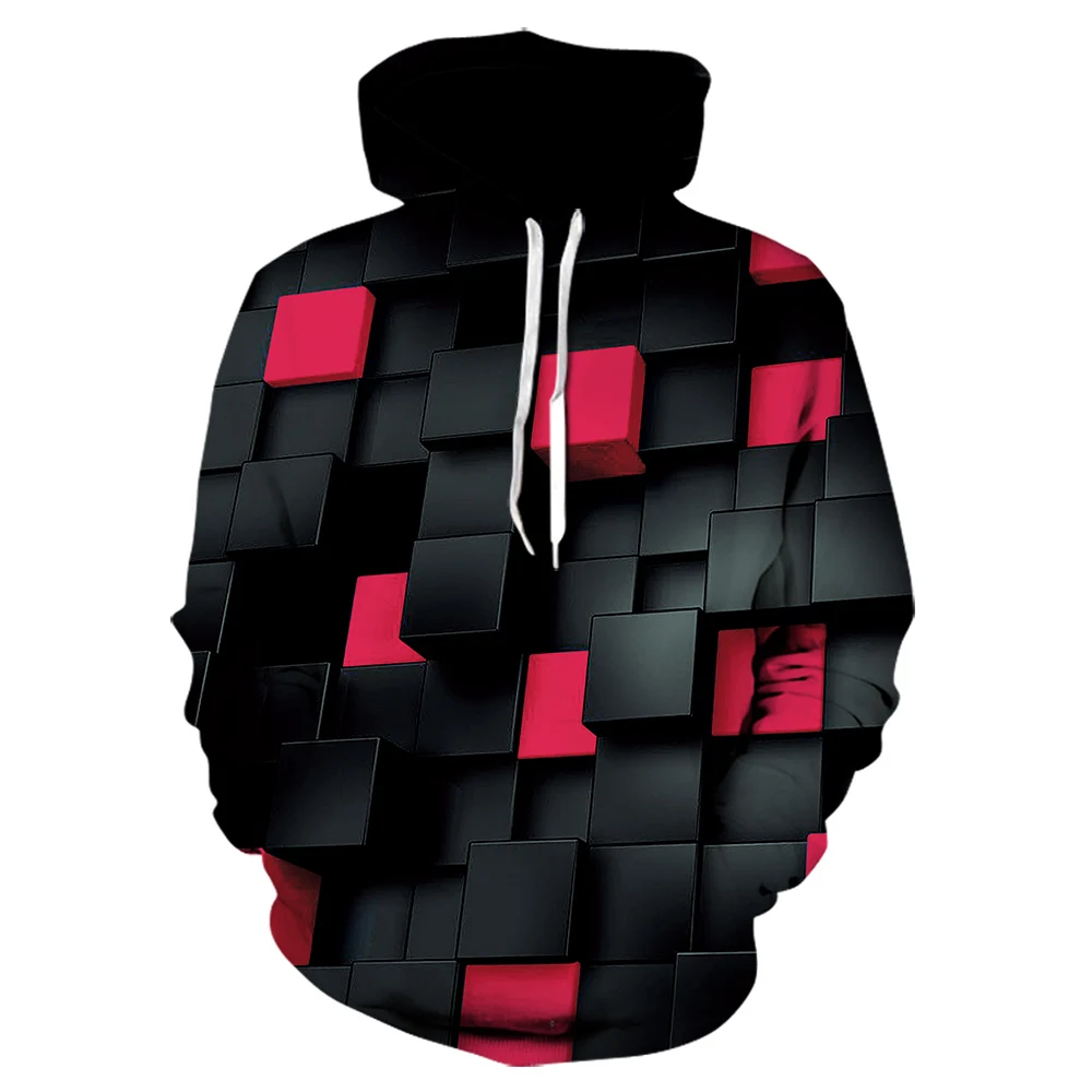 Модная новинка sudadera hombre 3D классная с принтом клетчатый Анорак Толстовка со