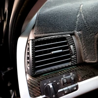 genuine carbon fiber car front dashboard side air outlet frame cover stickers for bmw e46 323i 328i 330i 325i 1998 2005