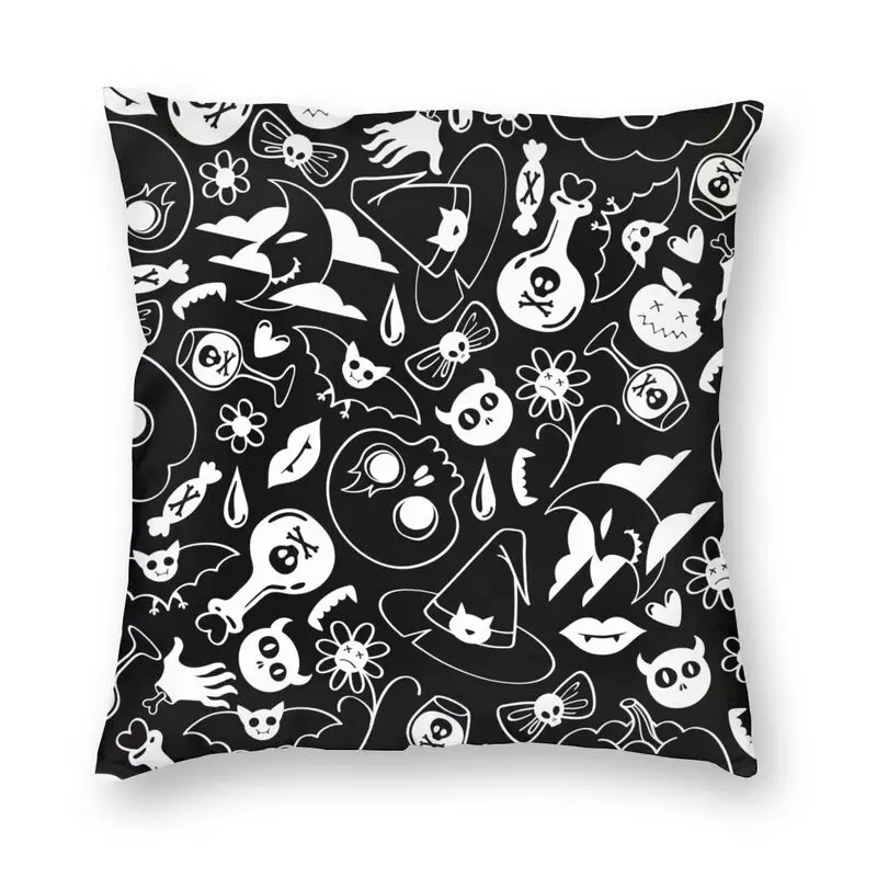 

Квадратный декоративный чехол для подушки на заказ с 3D двусторонним рисунком на Хэллоуин