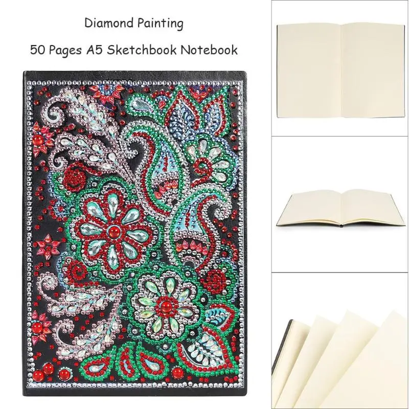 Сделай сам алмазная живопись особой формы мандала 50 страниц скетчбук А5 блокнот