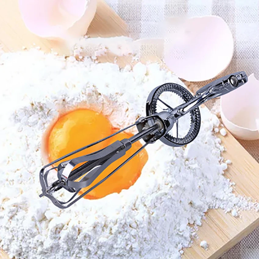 

Stainless Steel Eggs Blender Cream Stirring Manual Egg Beater Kitchen Hand Rotary Whisk Egg Mixer DIY Cake Baking Gadgets