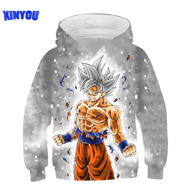 

XINYOU 2021 Baby Boys Long Sleeve Sweatshirt Anime 3D Cartoon Teens Girls Hoodies Children Clothing Outwear Outfit Pullover Tops