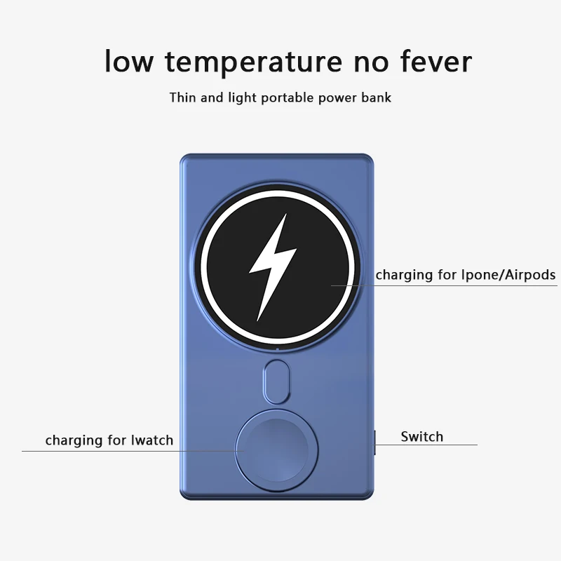 3in1 wireless 15w fast charger shared charging kit magnetic portable power bank for iphone 12 13 pro max watch airpods powerbank free global shipping