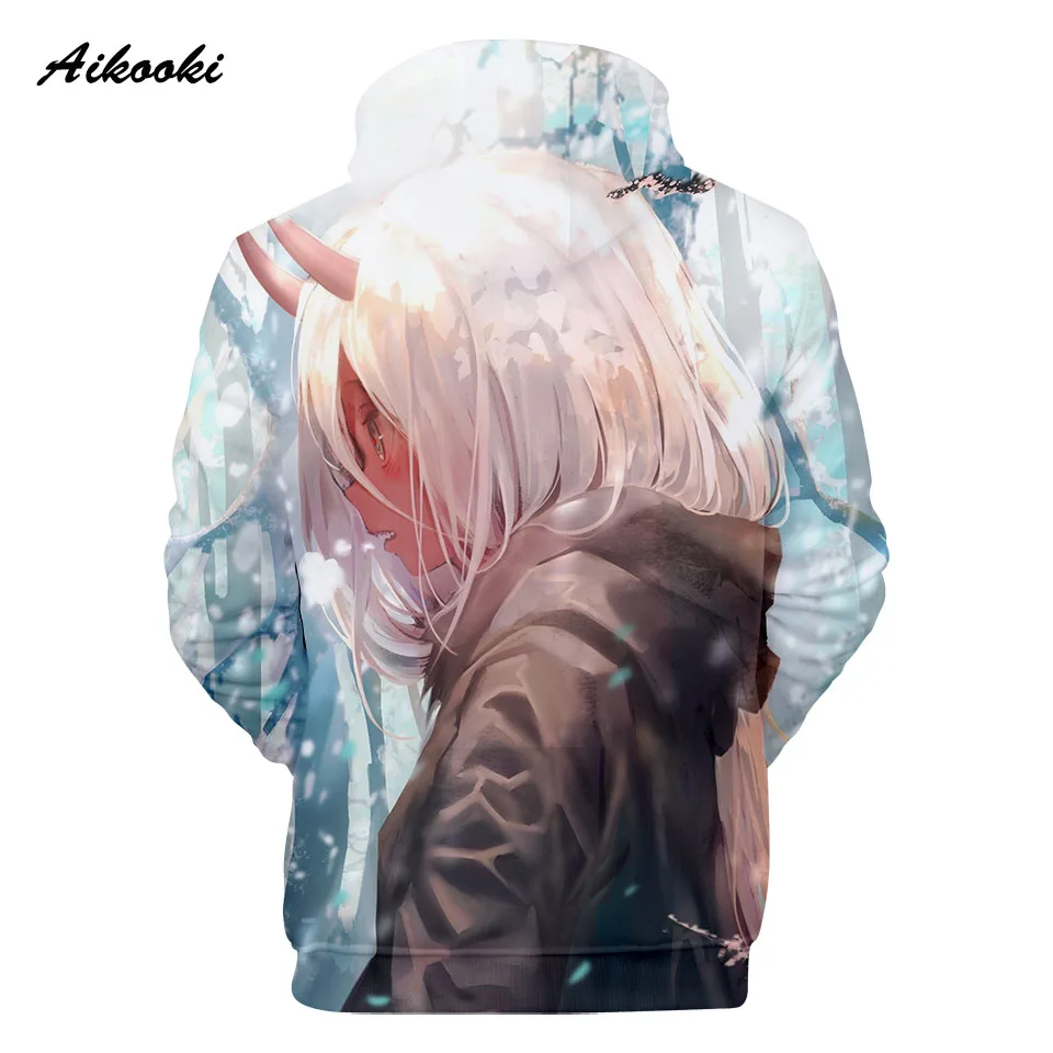 

Толстовка с капюшоном, свитшоты, нейтральная уличная одежда, любимый в Franxx 3D с капюшоном, популярный аниме 3D принт, повседневный полный Aikooki, ...