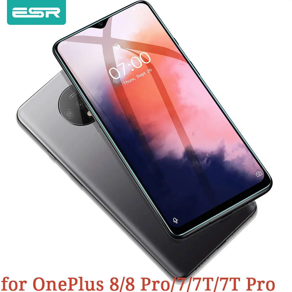

ESR Screen Protector for OnePlus 8 8 Pro Tempered Glass for Oneplus 8 7 7T Pro Full Cover Anti Blue-Light Tempered Glass Film