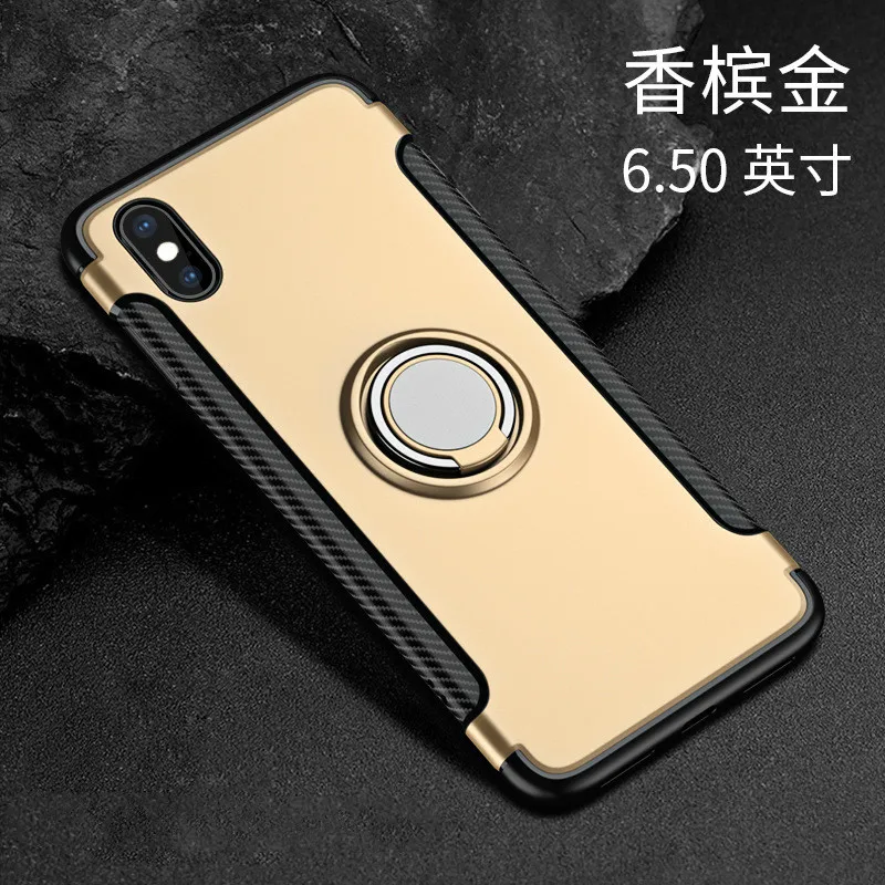 Противоударный чехол для iPhone XS max X Max XR телефона с кольцом держателем на палец