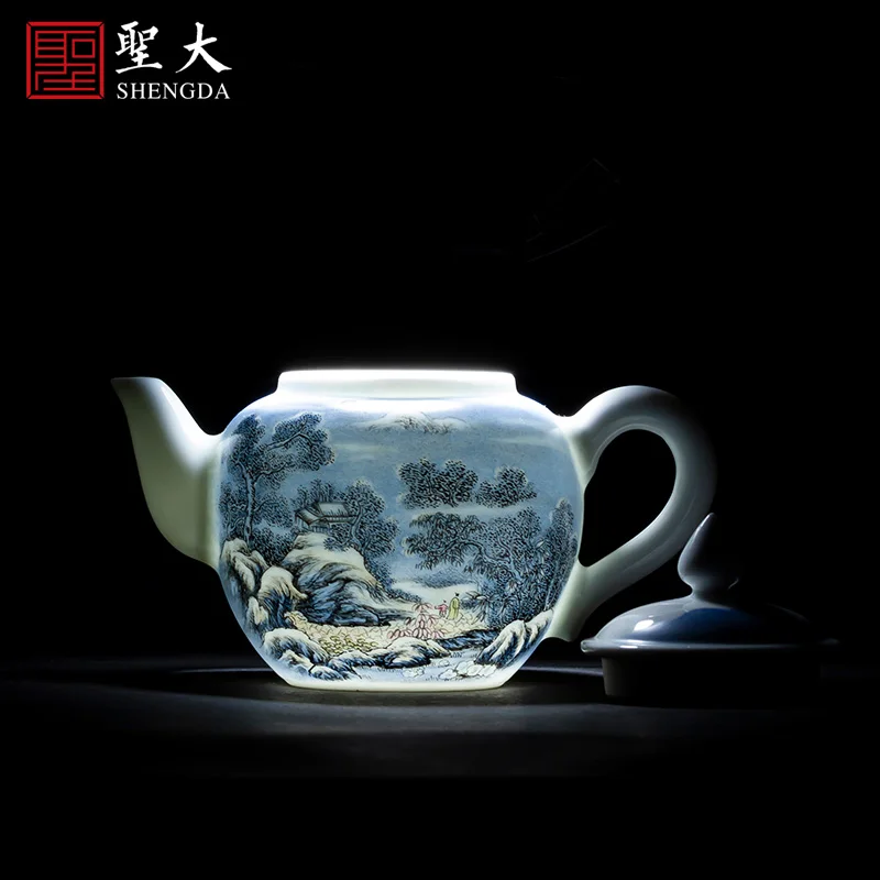 

Shengda ceramic Kungfu teapot hand painted new color