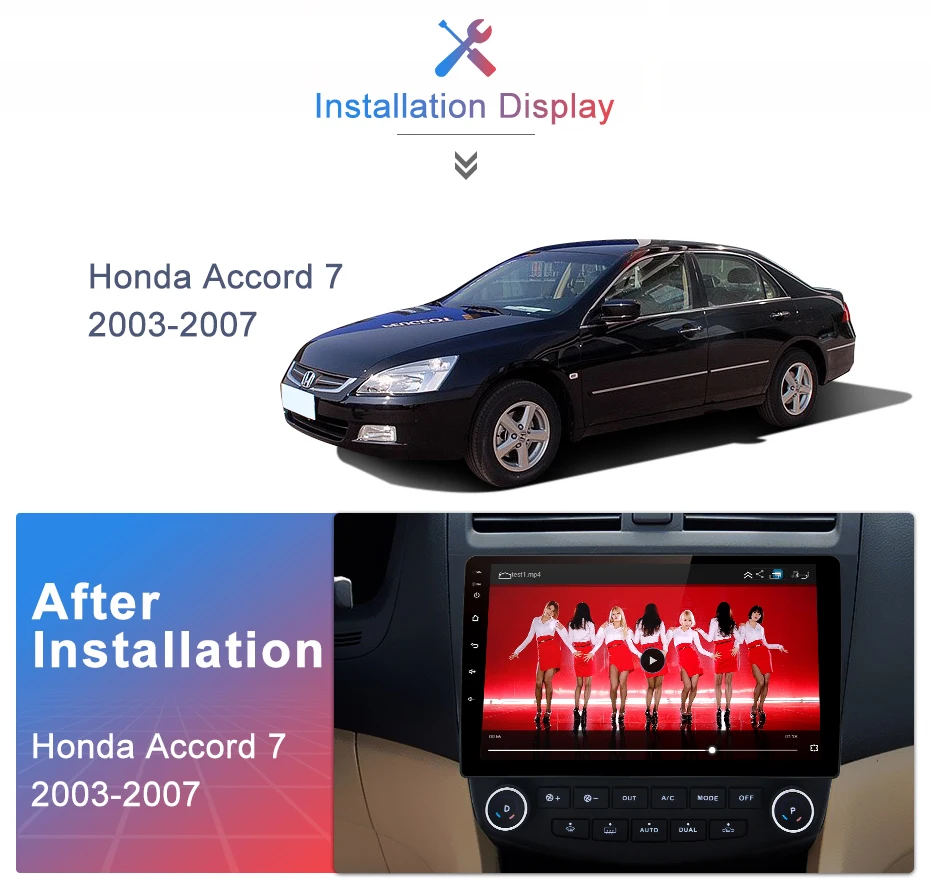 AWESAFE для Honda Accord 7 2003 2004 2005 2006 2007 Автомобиль Радио Мультимедийный видеоплеер gps без 2din 2 din Android 8,1 2G+ 32G