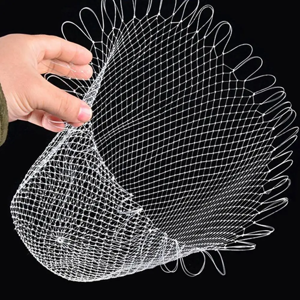 Практичная клетка для креветок рыболовная белая Складная сетка рыбалки раков