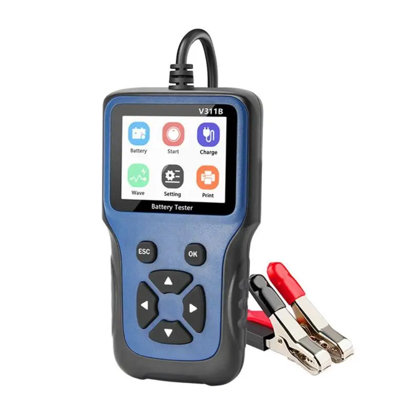 

V311B Battery Tester 12V Car Battery Analyzer Car Charging Cricut Load Test Diagnostic Tool Support Picture Saving USB Printing