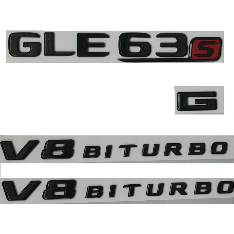 Глянцевый черный GLE63s для значки M G V8 BITURBO-эмблемы W166 C292 | Автомобили и мотоциклы