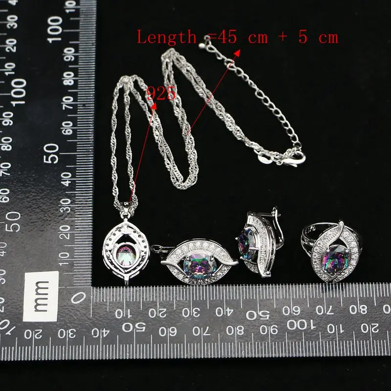 Мистик Радуга Кубический Цирконий ювелирные наборы