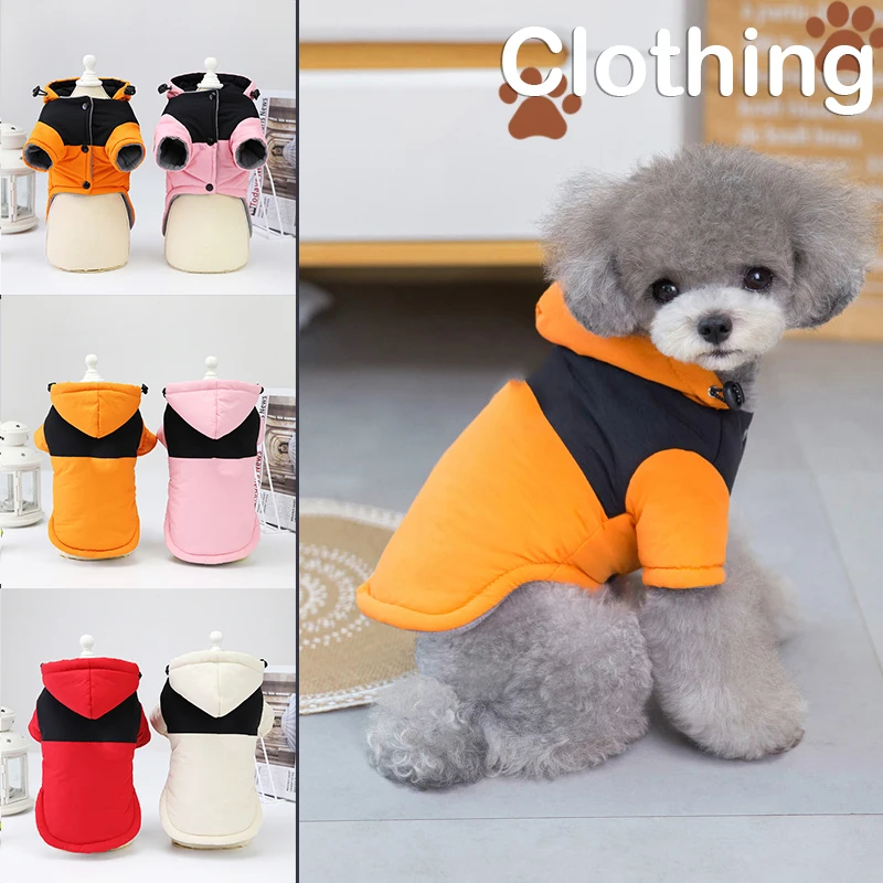

Warm Lining Pet Jacket Winter Fleece Hoodie Drawstring Windproof Front Buckle Splashproof Pet Coat For Dogs Cats Abrigo Perro