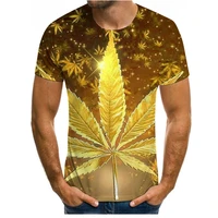 summer mens new 3d printing weed o neck t shirt everyday casual fashion comfortable all match short sleeved xxs 6xl
