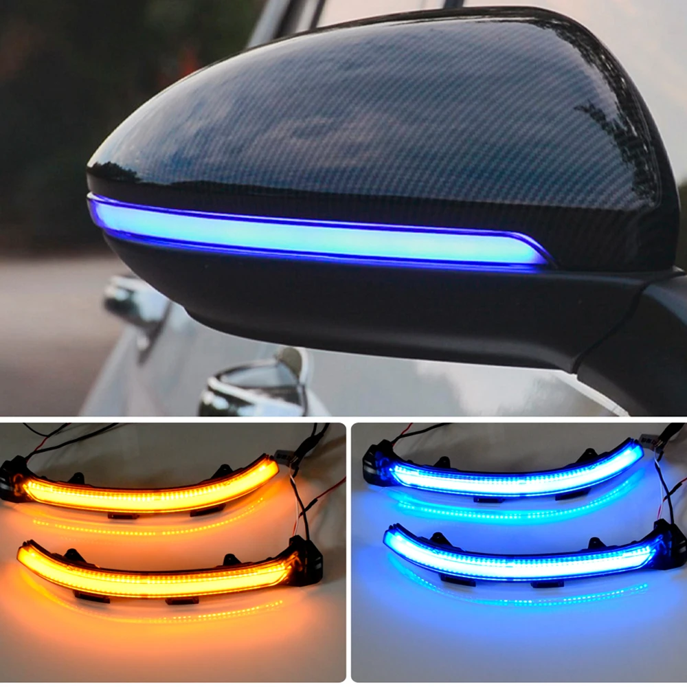 

2pcs For VW Golf 7 2012-2020 Dynamic LED Turn Signal Blinker Mirror Flasher Light