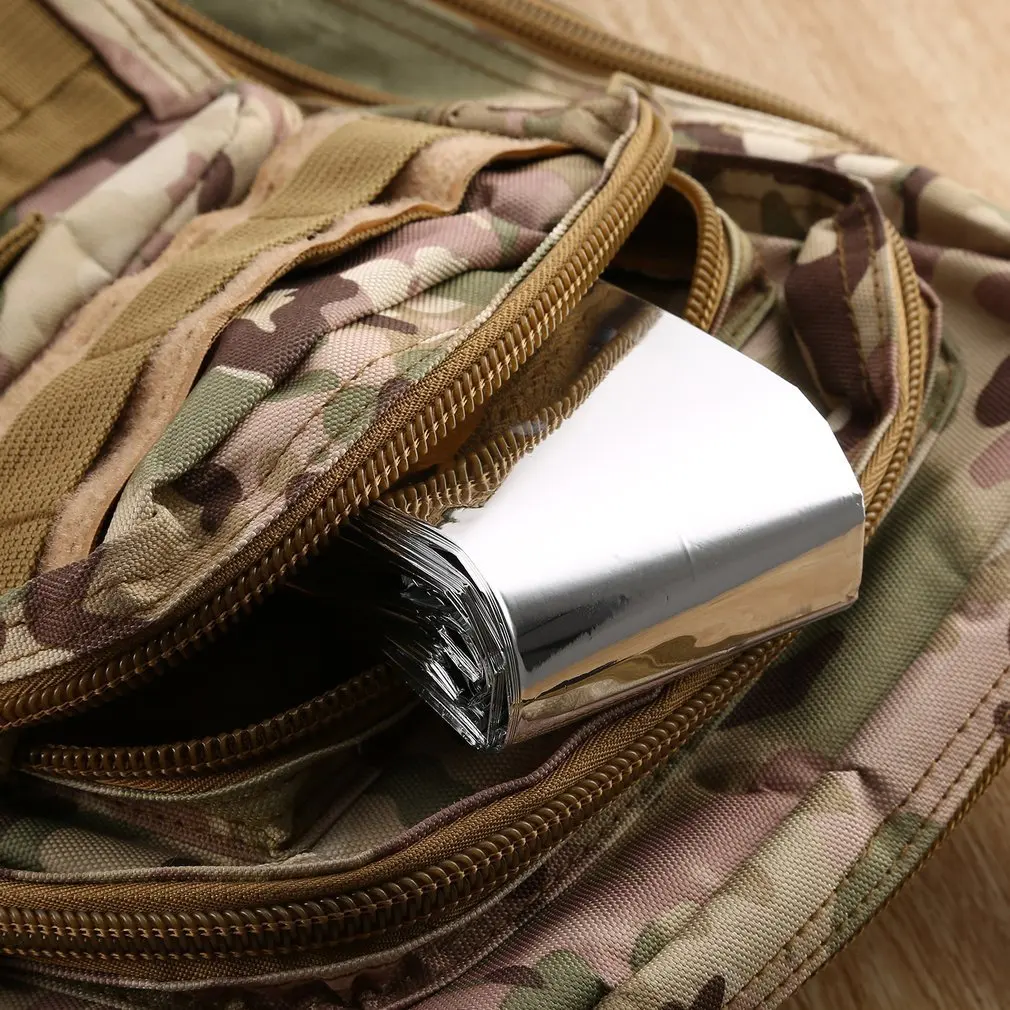 Waterproof Disposable Outdoor Military Survival Emergency Rescue Space Foil Thermal Blanket First Aid Sliver Curtain | Дом и сад