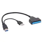 Высокоскоростной Переходник SATA JMS578 на два USB 3,0, шнур для 2,5-дюймового SATAHDD Plug and Play без драйверов, удобный и быстрый