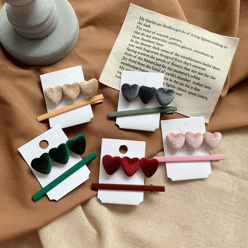 Новая мода 1 комплект винтажный бархатный милый набор шпильки Корейская заколка