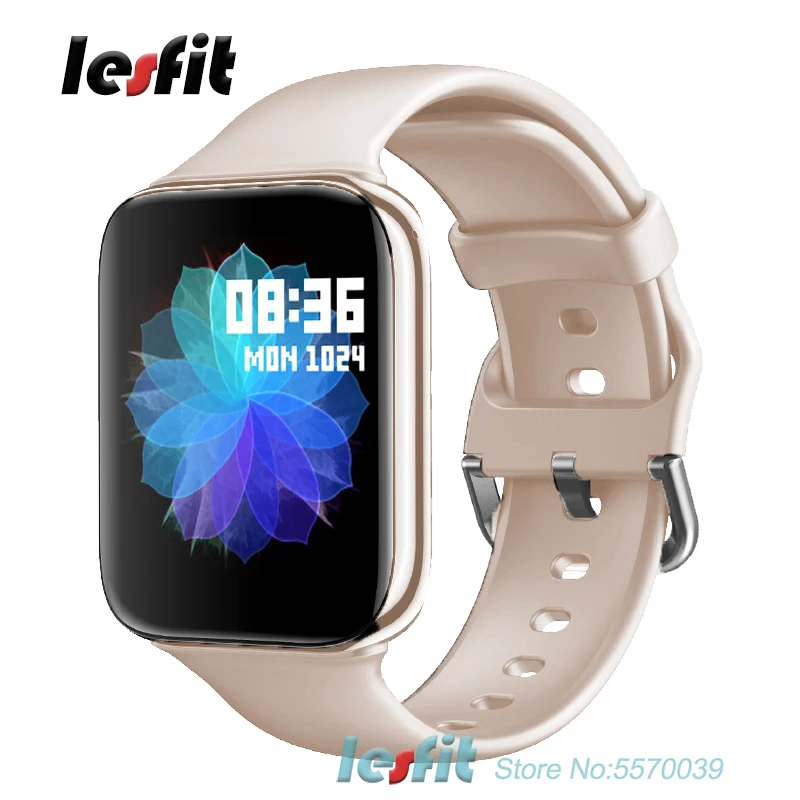 Смарт часы Lesfit для женщин и мужчин полностью сенсорные Bluetooth звонки Android IOS
