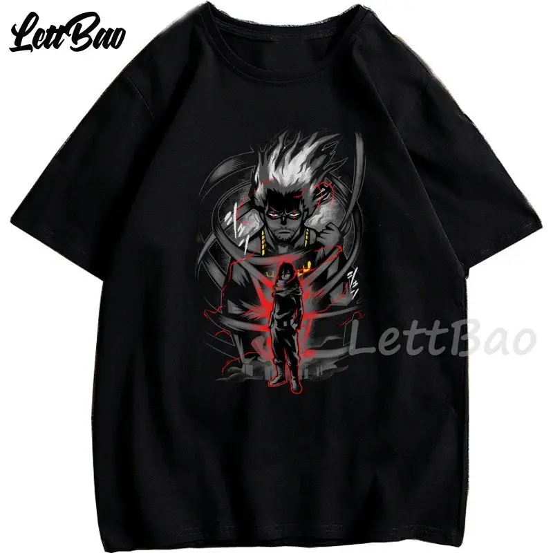 

My Hero Academia Cool Cartoon Anime Fashionable Printed T-shirt Summer Loose Casual Street Wild and Comfortable Cotton Top