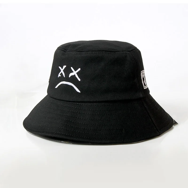 Мода Lil открытым ведро шляпа в стиле унисекс из хлопка с фиксированным грустно