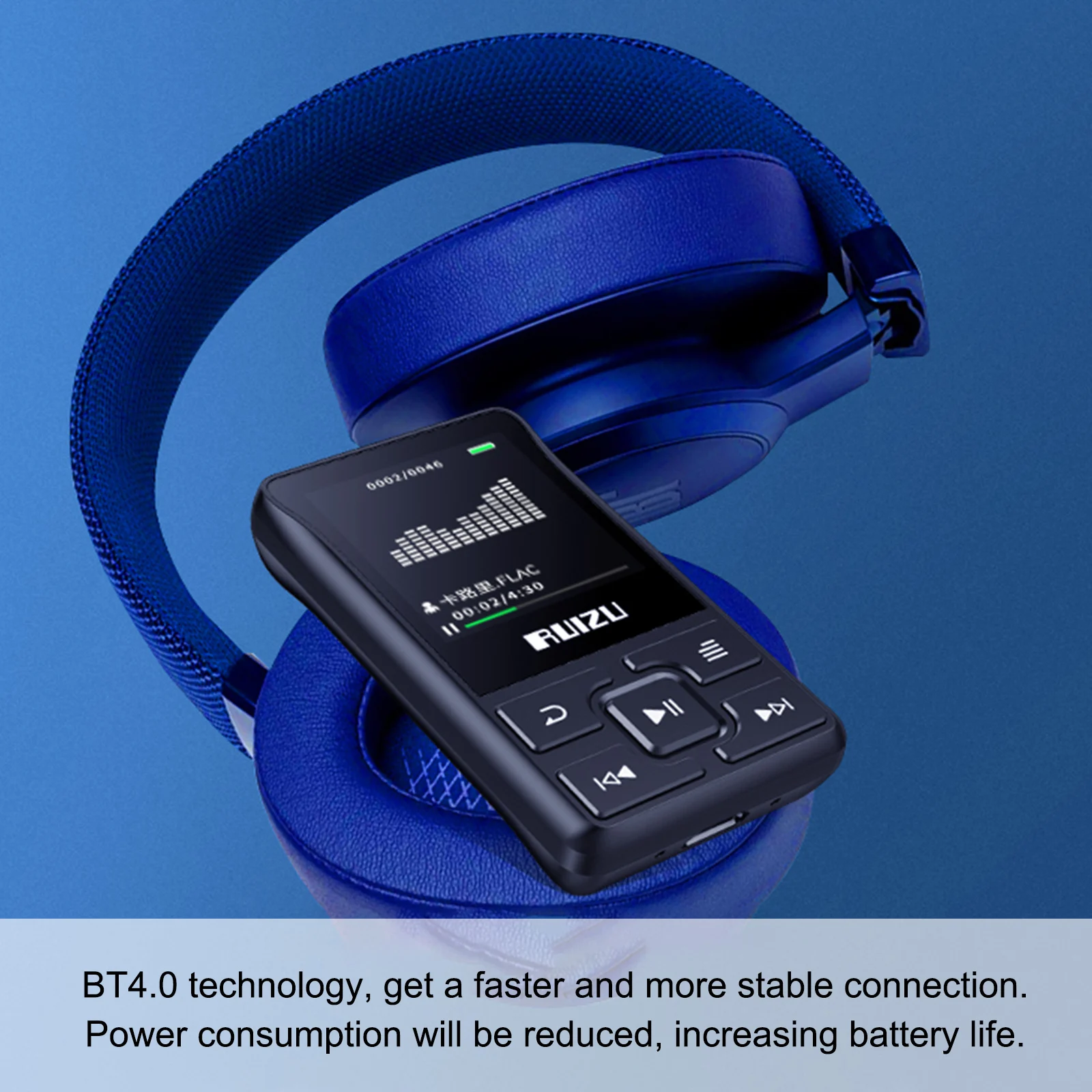 RUIZU X55 BT MP3 портативный музыкальный видеоплеер мини плеер с динамиком FM-радио