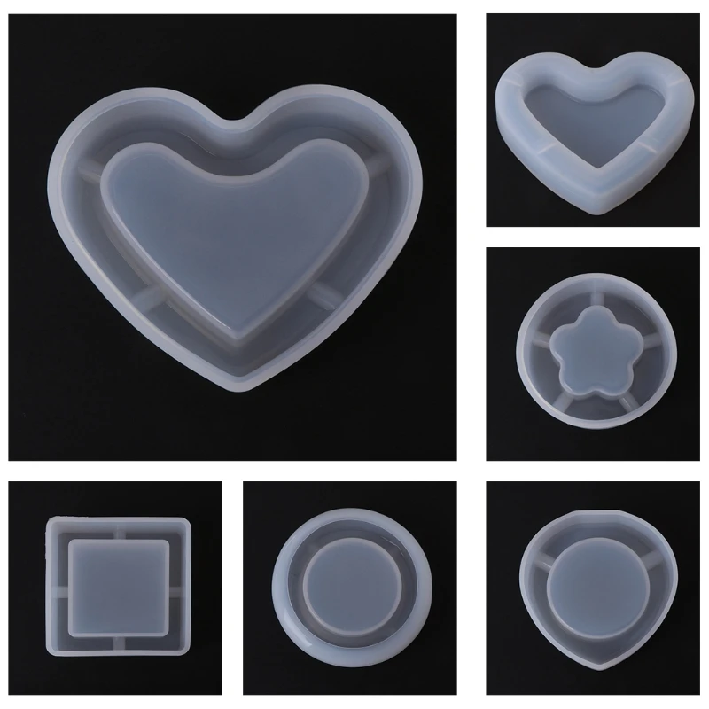 

Silicone Mold DIY Geometric Resin Pendant Mirror Crafts Ashtray Jewelry Making