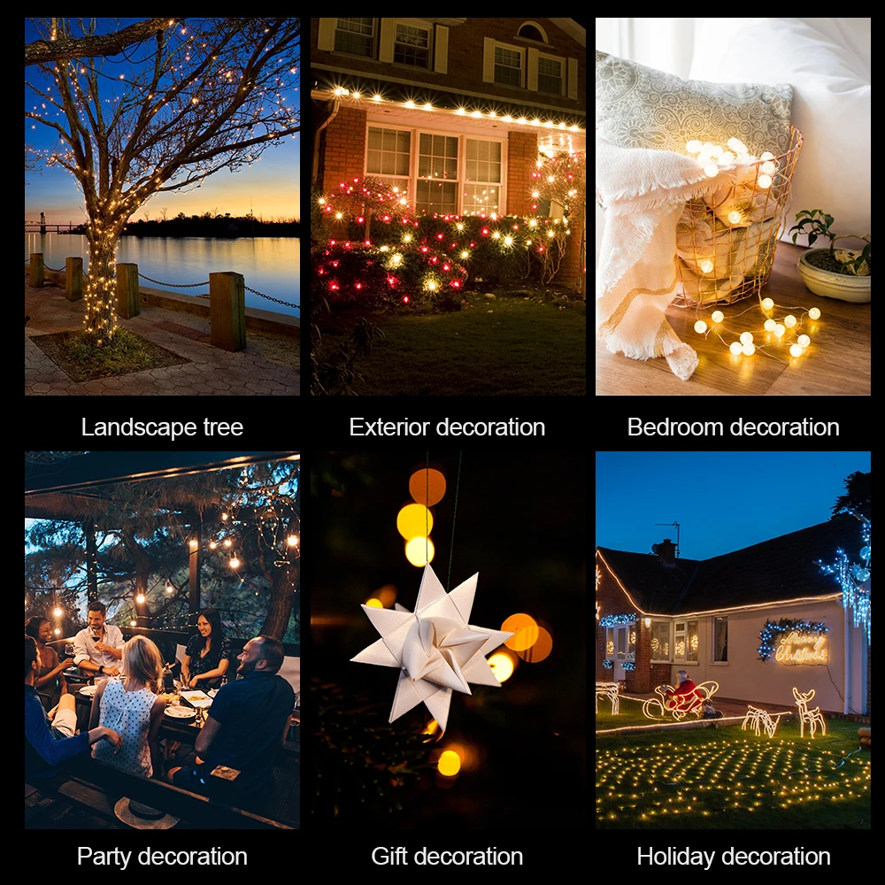 

Wifi Bluetooth LED Fairy String Lights RGB 10M, Tuya App/Voice/IR Remote Control Timing Function, Works with Alexa Google Home