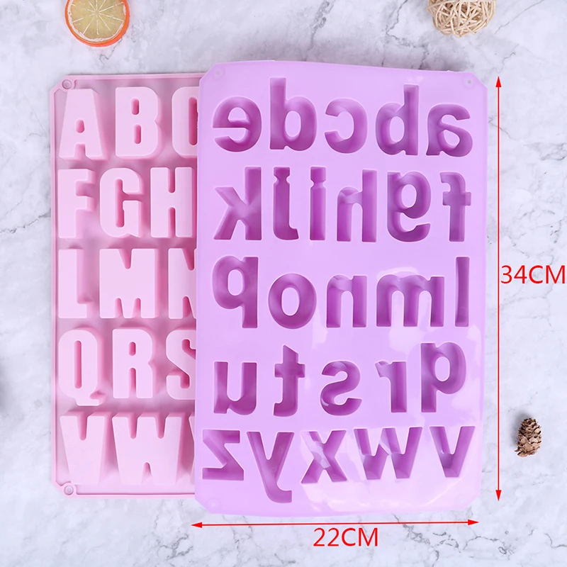 Hot sale 1pc Alphabet concrete Molds Plaster Number Silicon Mold Concrete Capital Letter Mold english letters molds