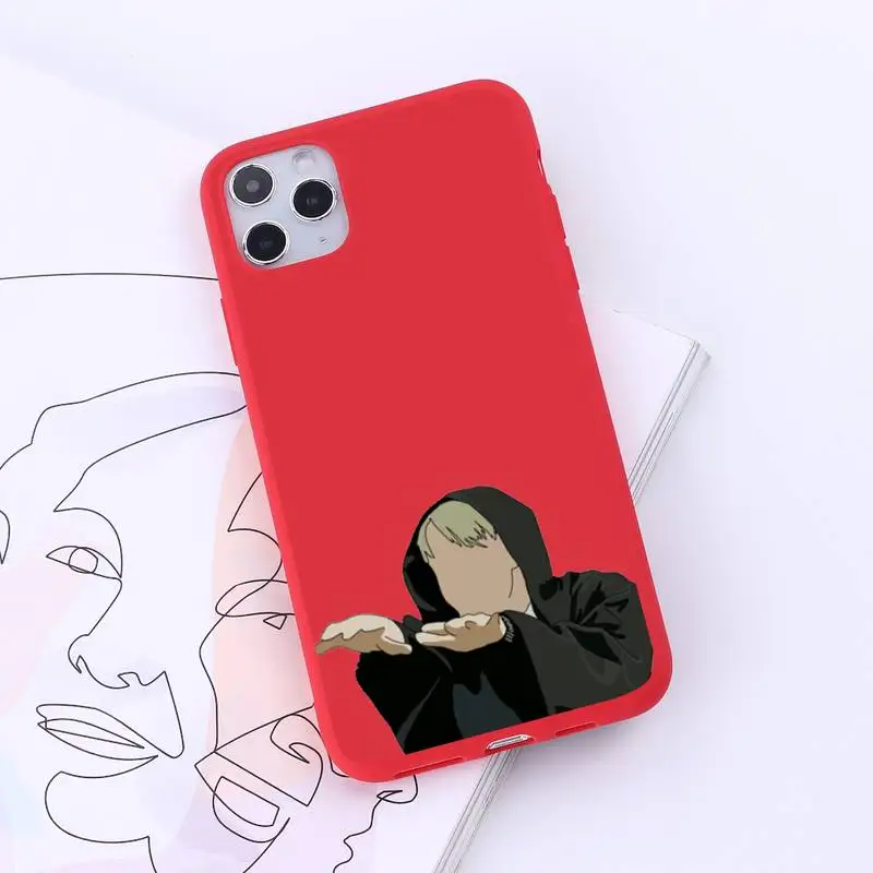 

Draco Malfoy design Phone Case Red Candy Color for iPhone 6 7 8 11 12 s mini pro X XS XR MAX Plus