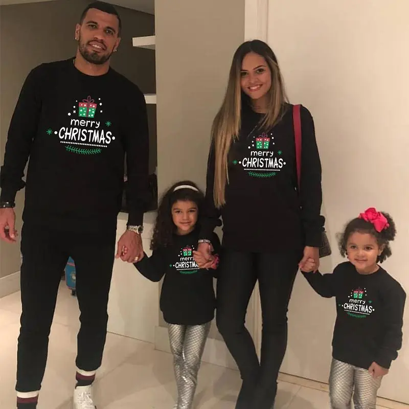 Family Matching Mom Kid Men Women Baby Kids Christmas Sweater Sweatshirt Pullover Tops Jumper Blouse Deer Xmas Boy Girl Clothes |