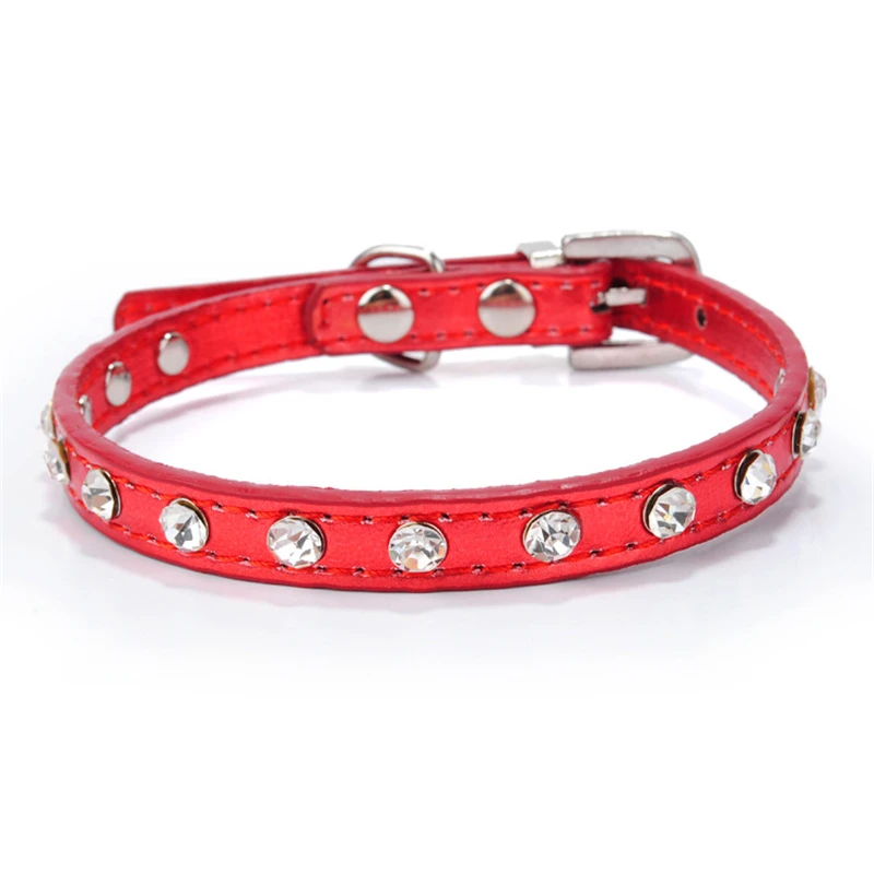 1 шт. ошейник для маленьких собак с украшением в виде кристаллов со стразами