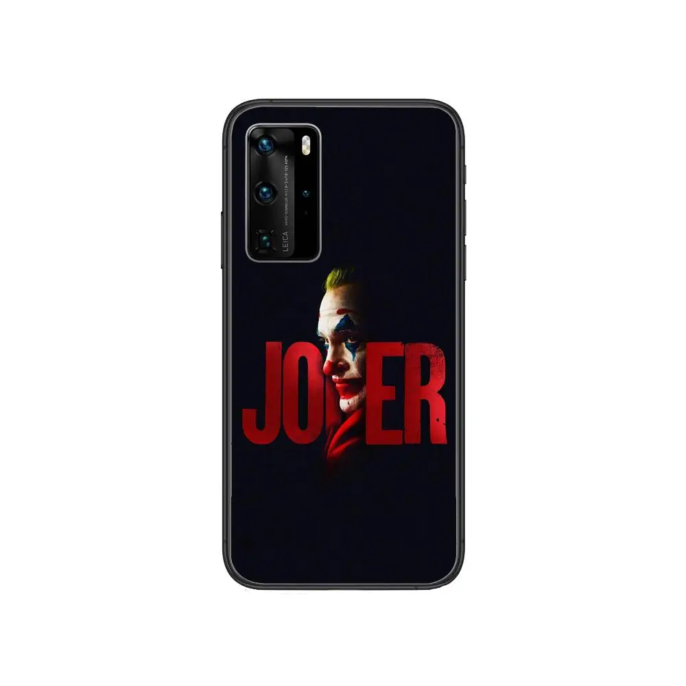 

Luxury Shell 3D Film The Joker Joaquin Clear Phone Case For Huawei Honor 20 10 9 8A 7 5T X Pro Lite 5G Black Etui Coque Hoesje