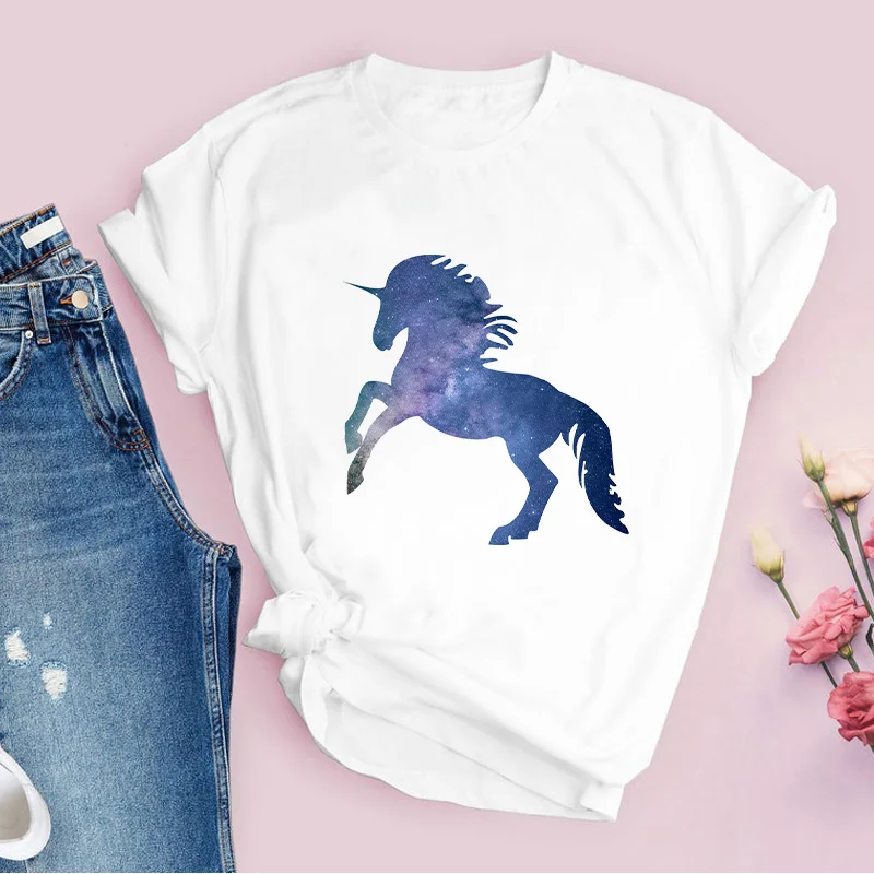 

Футболка женская с милым принтом, модная рубашка в стиле Харадзюку, Простые Летние топы с коротким рукавом