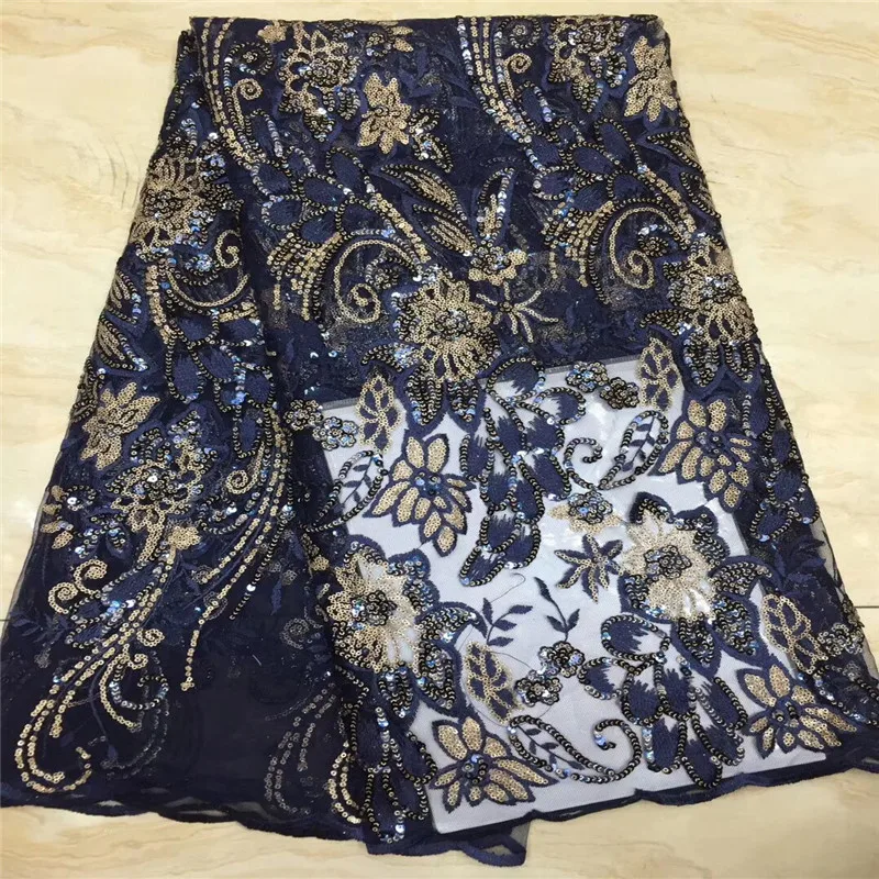 2020 расшитая блестками африканская французская сетка кружевная ткань для Индии