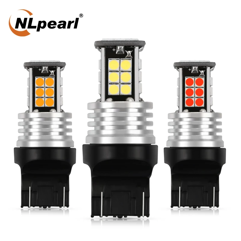 NLpearl 2x сигнальная лампа T20 7440 W21W WY21w светодиодный Canbus автоматического резервного