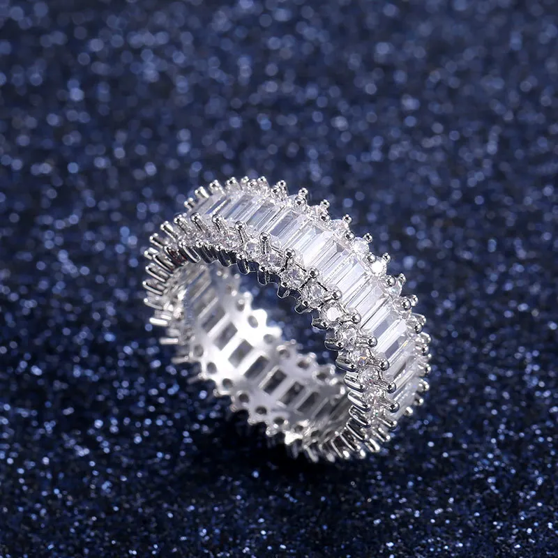 Роскошные Модные прямоугольные искусственные кольца Visisap массивные обручальные