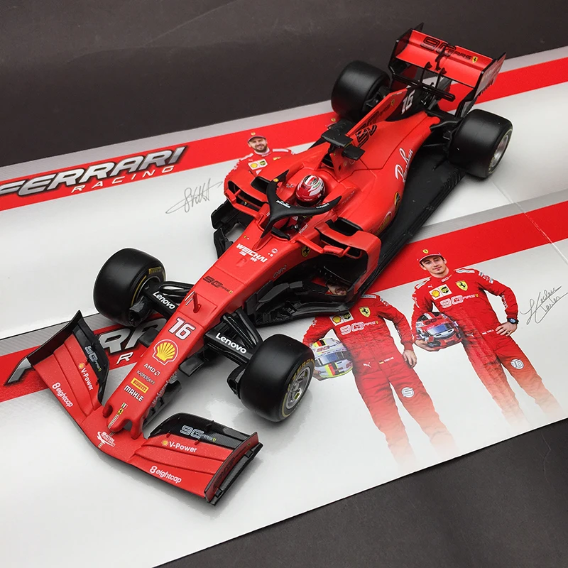 Bburago 1:18 1/18 W07 Mercedes Benz No6 Nico Rosberg Формула 1 F1 гоночный автомобиль Транспортное средство литье под давлением дисплей Модель Игрушки для мальчиков - Цвет: 2019 SF90 No16