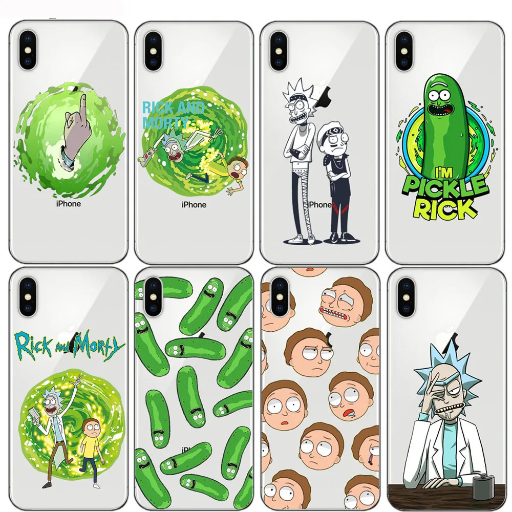 Рик и Морти забавные со смешными рисунками на тему мягкий прозрачный силиконовый