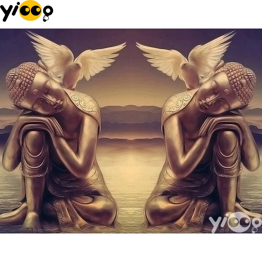 

Full Square/Round Drill Diamond Painting Cross Stitch Embroidery Buddha and Pigeon Rhinestone Mosaic Home Decor Gift BX2200