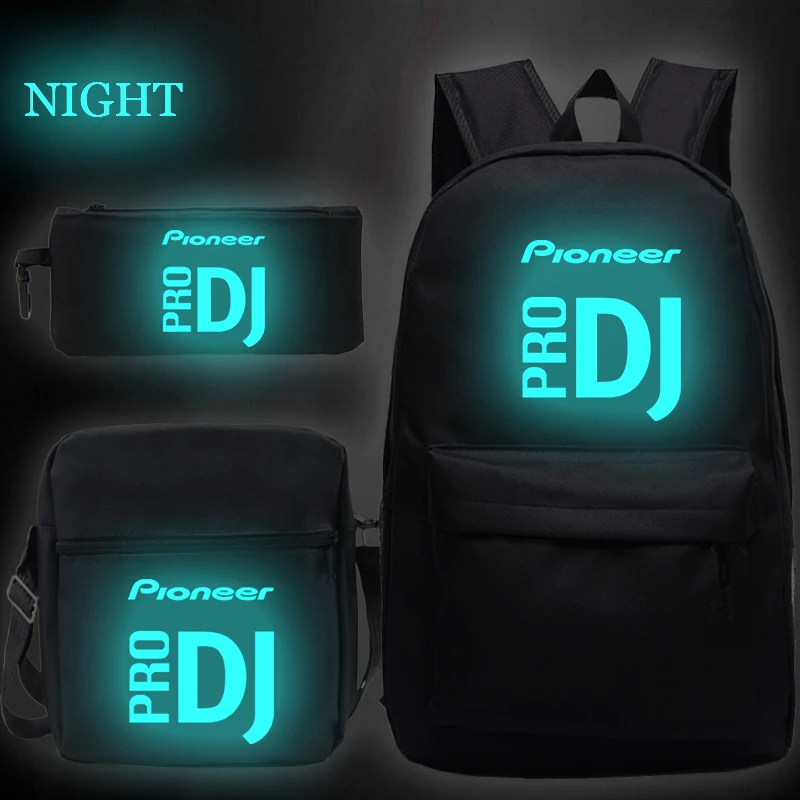 Pioneer-mochilas luminosas Pro Dj para hombre y mujer, morrales escolares para adolescentes,...