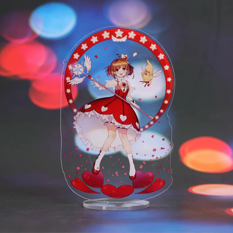 

16cm NEW Card Captor Sakura KINOMOTO SAKURA Transparent Acrylic Stand Figure Desktop Decoration Collection Model Toys Gift