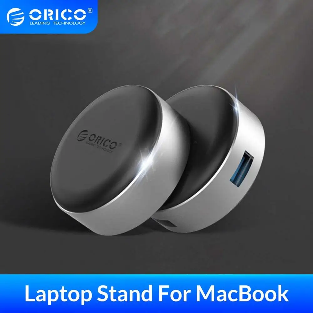 

ORICO Laptop Stand With USB3.0 HUB Aluminum Portable Cooling Pad Heat Dissipation Skidproof Pad Cooler Stand 2 PCS For MacBook