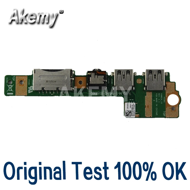 

Оригинал для X402C X402ca X502C X502ca F502C X402ca IO Плата USB плата аудио Плата 60NB00Z0-IO2020 работает