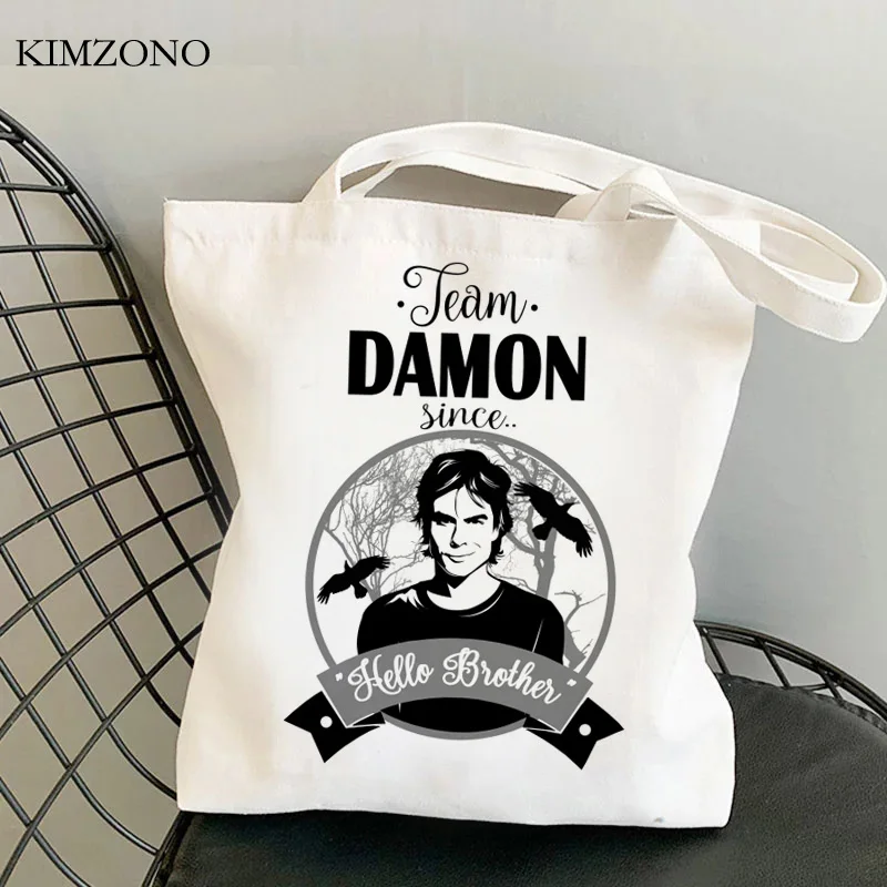 

the Vampire Diaries shopping bag shopper bolso bolsa shopper jute bag grocery bag fabric reusable net sac cabas custom