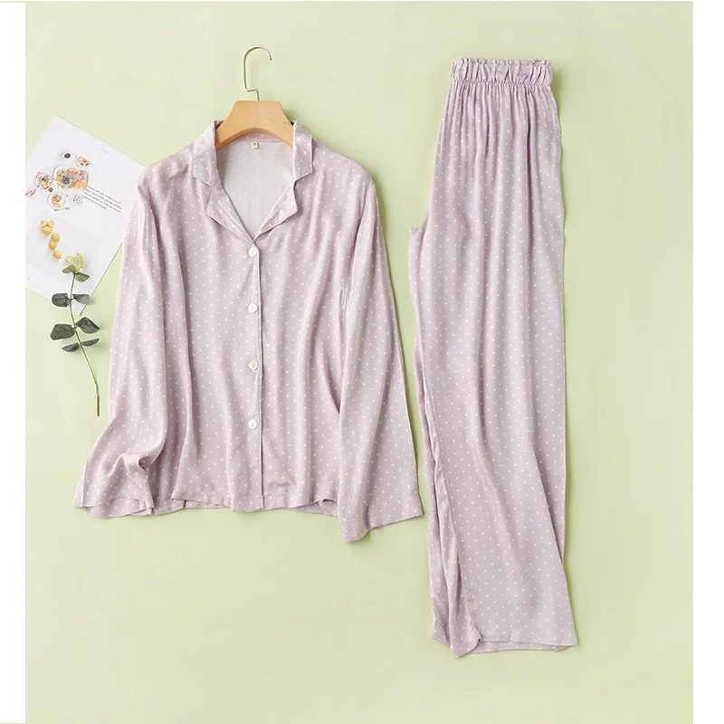 

Spring and Autumn New Huispak Vrouwen Multi-color Pajamas Women's Casual Two-piece Suit Home Wear Pajama Set Women Lounge Set